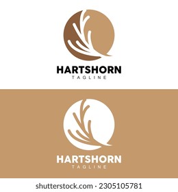 Deer Horn Logo, Animal Vector, Minimalist Simple Design, Illustration Symbol Icon