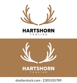 Deer Horn Logo, Animal Vector, Minimalist Simple Design, Illustration Symbol Icon