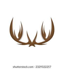Deer Horn Logo, Animal Vector, Minimalist Simple Design, Illustration Symbol Icon