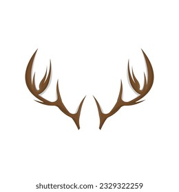 Deer Horn Logo, Animal Vector, Minimalist Simple Design, Illustration Symbol Icon