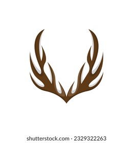 Deer Horn Logo, Animal Vector, Minimalist Simple Design, Illustration Symbol Icon
