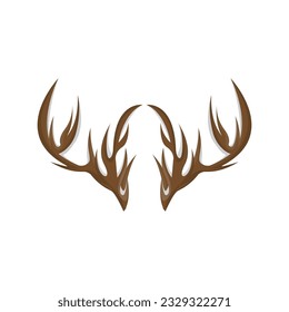 Deer Horn Logo, Animal Vector, Minimalist Simple Design, Illustration Symbol Icon