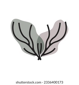 Deer Horn Logo, Animal Vector, Minimalist Simple Design, Illustration Symbol Icon