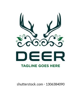 deer horn logo design