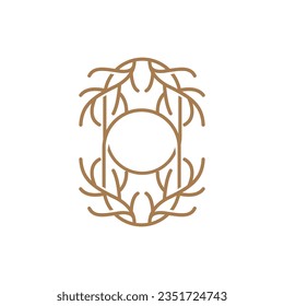 Deer Horn Logo Design Horn Animal Illustration Minimalist Simple Symbol Icon