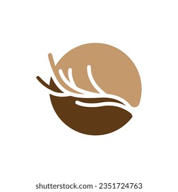 Deer Horn Logo Design Horn Animal Illustration Minimalist Simple Symbol Icon
