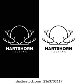 Deer Horn Logo Design Horn Animal Illustration Minimalist Simple Symbol Icon