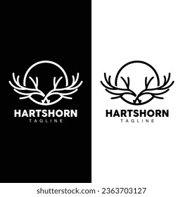 Deer Horn Logo Design Horn Animal Illustration Minimalist Simple Symbol Icon