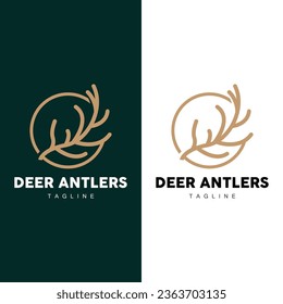Deer Horn Logo Design Horn Animal Illustration Minimalist Simple Symbol Icon