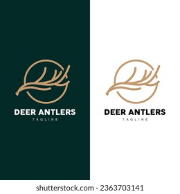 Deer Horn Logo Design Horn Animal Illustration Minimalist Simple Symbol Icon