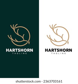 Deer Horn Logo Design Horn Animal Illustration Minimalist Simple Symbol Icon