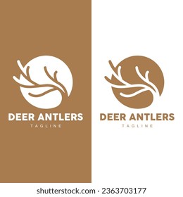 Deer Horn Logo Design Horn Animal Illustration Minimalist Simple Symbol Icon