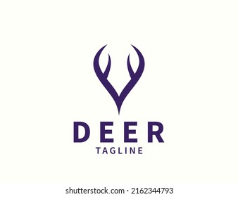 Deer Horn Logo Design Template