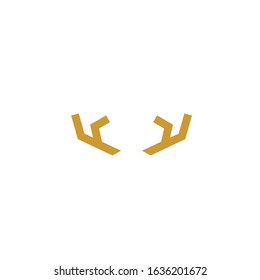 deer horn logo modern sign template