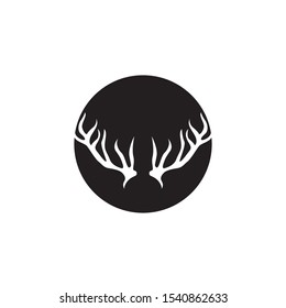 Deer horn Logo Template vector icon illustration design