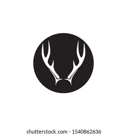Deer horn Logo Template vector icon illustration design