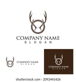 Deer  Horn Logo Template vector design