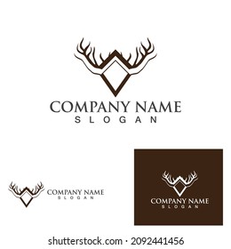 Deer  Horn Logo Template vector design