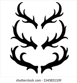 Deer Horn Vector. EPS Format
