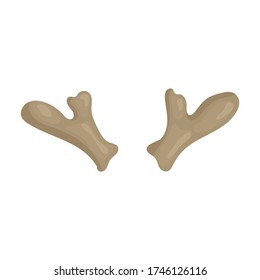 Deer horn vector icon.Cartoon vector icon isolated on white background deer horn.