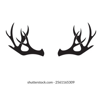 deer horn vector symbol design 2
