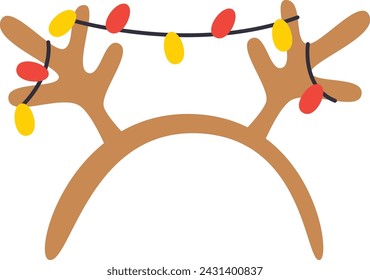 Deer Horns Hair Band Vector Illustration