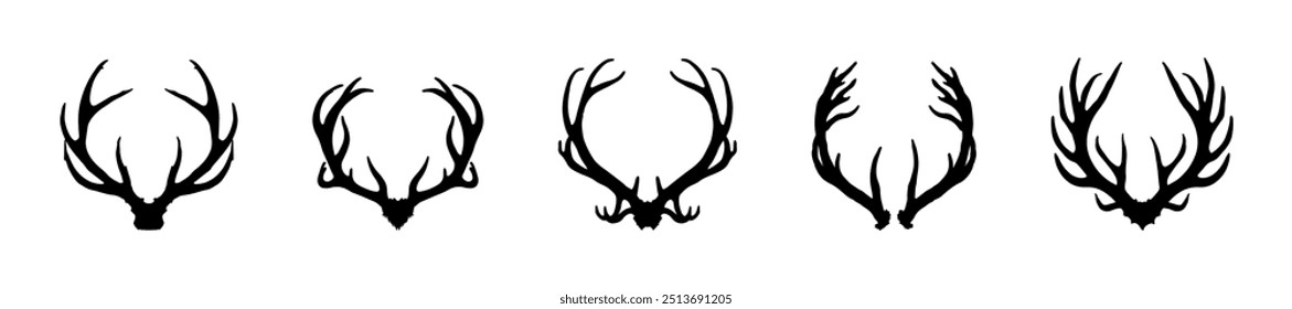 Ícone de chifres de veado. 
Símbolo de silhueta Antlers