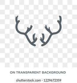 Deer horns icon. Deer horns design concept from Christmas collection. Simple element vector illustration on transparent background.