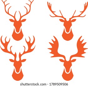Deer Horns Icon Set 1