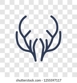 Deer horns icon. Trendy Deer horns logo concept on transparent background from Christmas collection