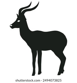 deer with horns silhouette. deer silhouette 
