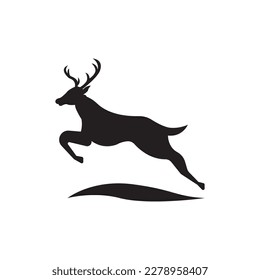 Deer and horns simple icon,illustration design template.