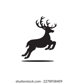 Deer and horns simple icon,illustration design template.