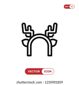 Deer horns vector icon