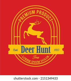 Deer Hunt forest poster for hunter