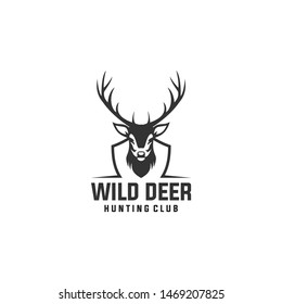 Deer Hunt Logo Design Template Stock Vector (Royalty Free) 1469207825 ...