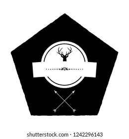 Deer Hunt Logo template, Elegant Deer Head logo designs vector