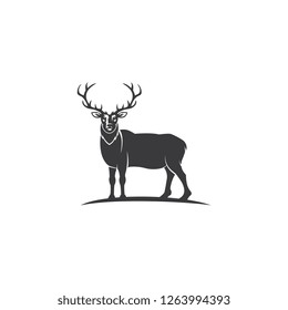 Deer Hunt Logo template, Elegant Deer Head logo designs vector - Vector