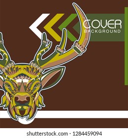 Deer Hunt Logo template, Elegant Deer Head logo designs vector