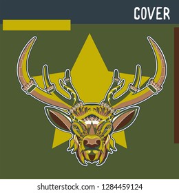 Deer Hunt Logo template, Elegant Deer Head logo designs vector