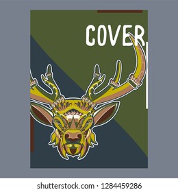 Deer Hunt Logo template, Elegant Deer Head logo designs vector