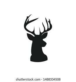 Deer Hunt Logo template, Elegant Deer Head logo designs vector