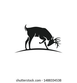 Deer Hunt Logo template, Elegant Deer Head logo designs vector