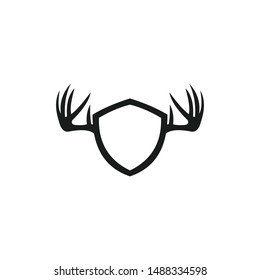 Deer Hunt Logo template, Elegant Deer Head logo designs vector