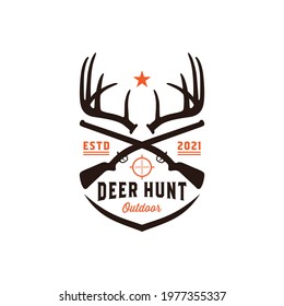 Deer Hunt target logo design element