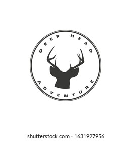 deer hunter and adventure logo, icon and illustration
