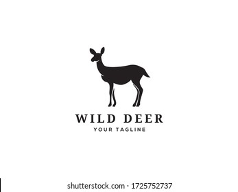 Deer Hunter Emblem Logo Design Vector Stock Vector (Royalty Free ...