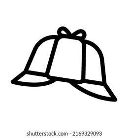 deer hunter hat line icon vector. deer hunter hat sign. isolated contour symbol black illustration