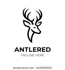 Deer Hunter Logo Illustration Template