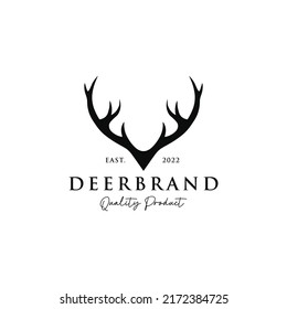 Deer hunter logo with modern design, template and vector